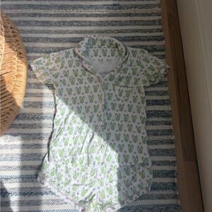 Roller Rabbit White and Green Pajama Set